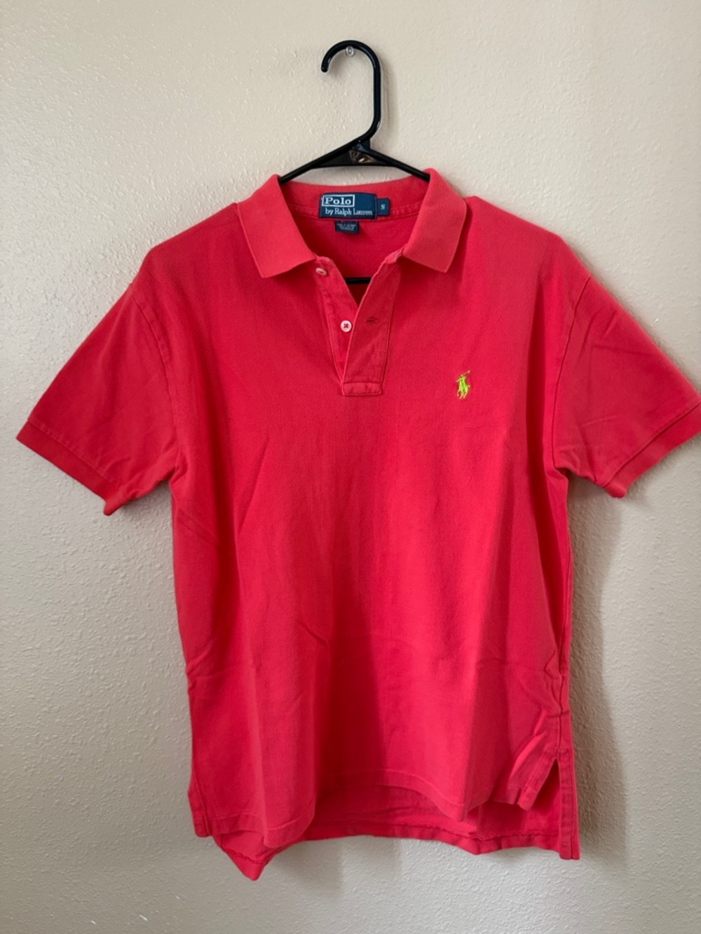 Polo by Ralph Lauren Men’s Bright Red Polo with Yellow Pony